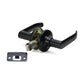 Folkamp RV door lockset, Lever, Matte Black, Passage (1226-MB)