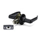 Folkamp RV door lockset, Lever, Matte Black, Privacy (1336-MB)