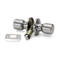 Folkamp RV door lockset, Cylinder Knob, Satin Nickel, Passage (1222-SN)
