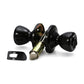 Folkamp RV door lockset, Tulip Knob, Matte Black, Privacy (1330-MB)