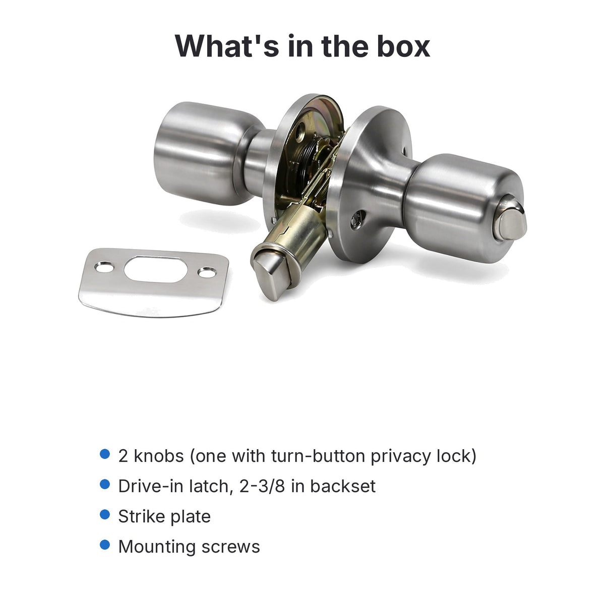 Folkamp 1332-SN RV door lockset, what's in the box