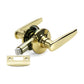 Folkamp RV door lockset, Straight Lever, Polished Brass, Passage (2228-PB)
